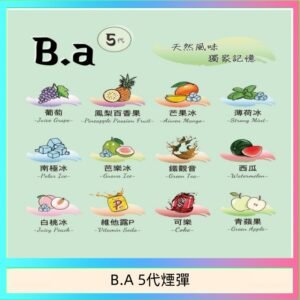 B.A 5代主機煙彈電子煙一盒三顆
